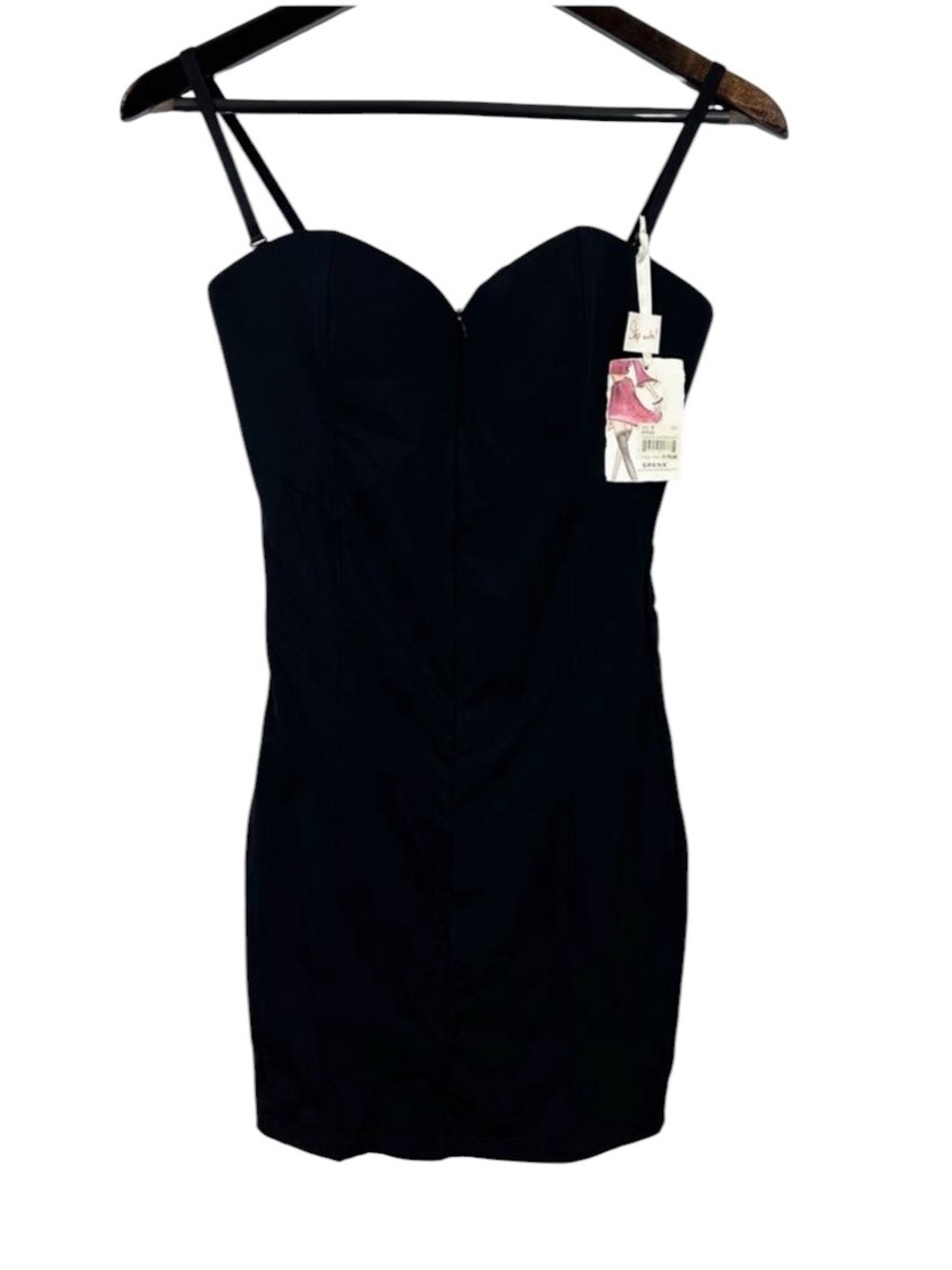 Spanx Haute Contour Dazzling Zippered Slip Size Small in Pitch Black Shapewear